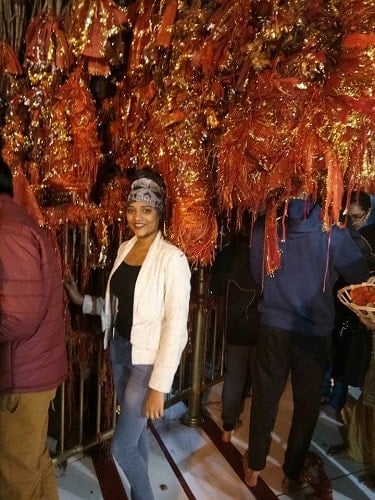 Ruks Khandagale in a temple