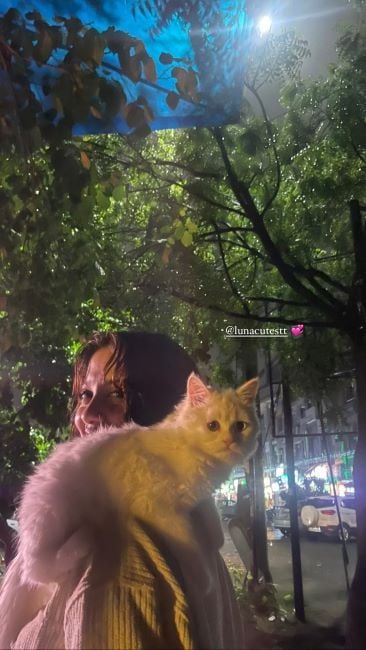 Ruru Thakur with her cat Luna