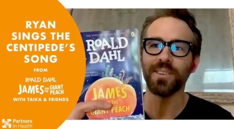 Ryan Reynolds in a still from his reading session of the fantasy novel titled 