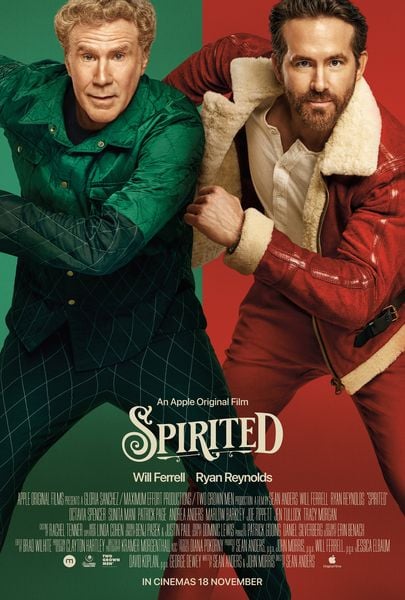 Ryan Reynolds (right) on the poster of the American Christmas musical comedy film titled 