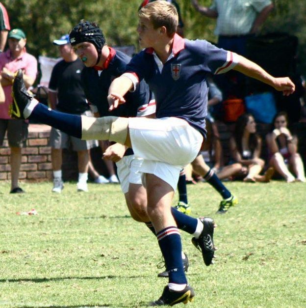Ryan Rickelton playing rugby during his school years