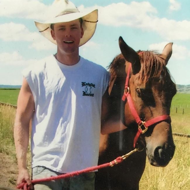 Ryan Serhant with a horse