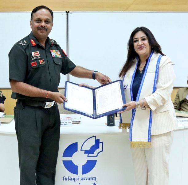 SS Sharda during the program at IIM Indore