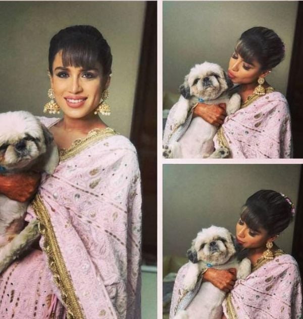 Saanvi Malu with her pet