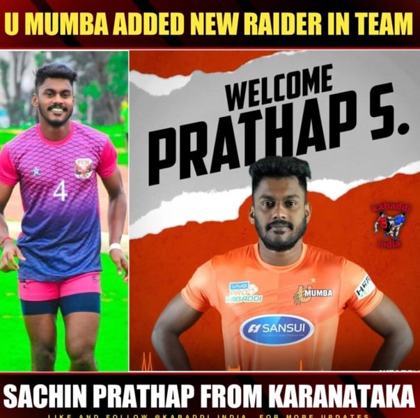 Sachin Prathap selected by the team 