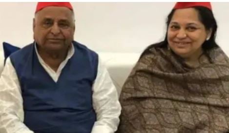 Sadhana Gupta with her husband, Mulayam Singh Yadav