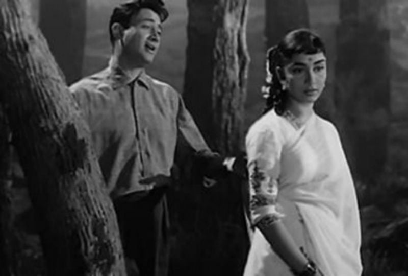 Sadhana with Dev Anand in the song 