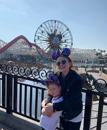 Sadie Sink during her vacation