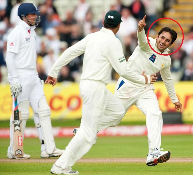 Saeed Ajmal during a test match against England