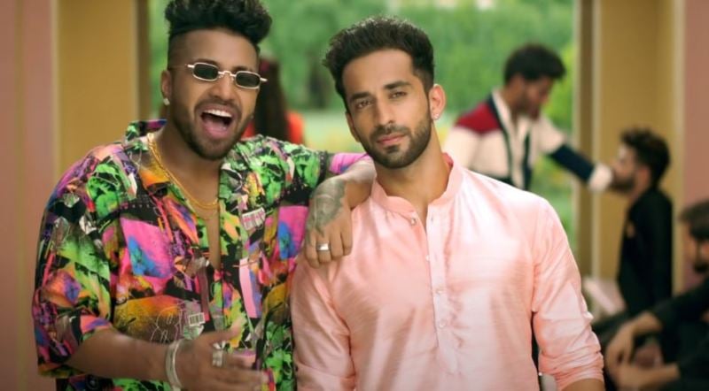 Sahaj Singh Chahal (right) in a still from the music video 