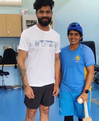 Sahana Pawar with Ravindra Jadeja
