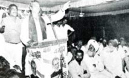 Subodh Sahay campaigning in Ludhiana in 1991