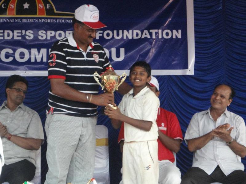 Sai Sudharsan being awarded during his childhood
