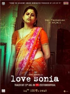 Sai Tamhankar as "Anjali" in the movie Love Sonia (2018)