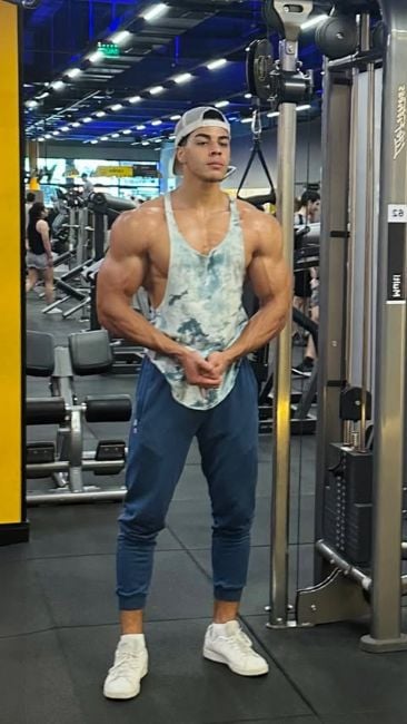 Saif Al Sayedd in the gym