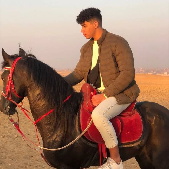 Saif Al Sayedd riding a horse
