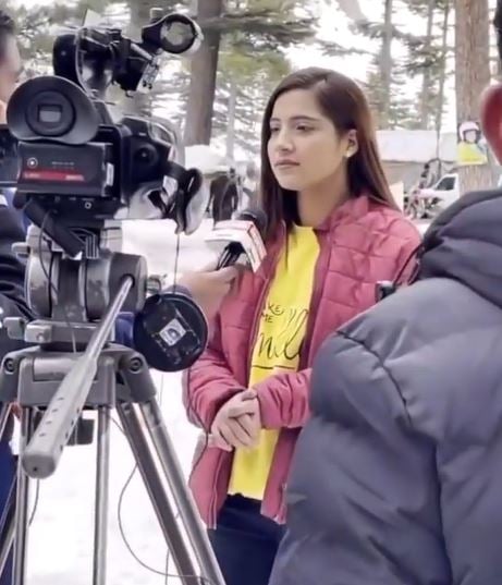Sajal Malik shooting a video