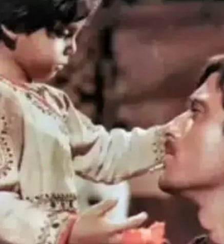 Sajid Khan (left) in a still from the film Mother India