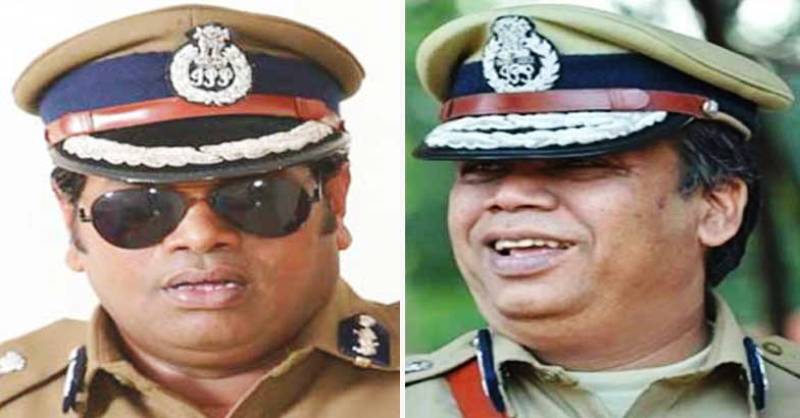 Saju Navodaya (on the left) and DGP Lokanath Behera (on the right)