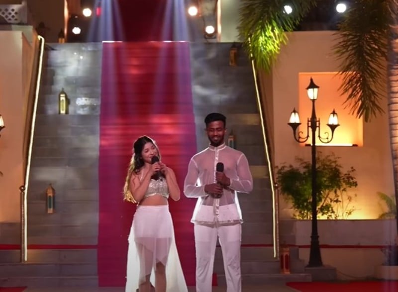 Sakshi Shrivas in a still from the Indian reality series MTV Splitsvilla X5 (2024)