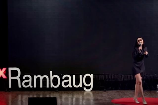 Sakshma Srivastav at the TEDx event in Rambaug