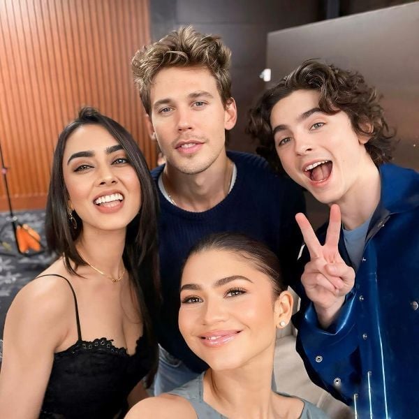 Sakshma during an interview with Zendaya and other cast of the Hollywood film Dune