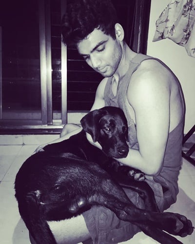 Salil Jamdar with his pet dog, Simba