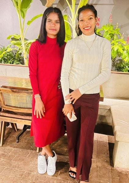 Salima Tete with Sangita Kumari