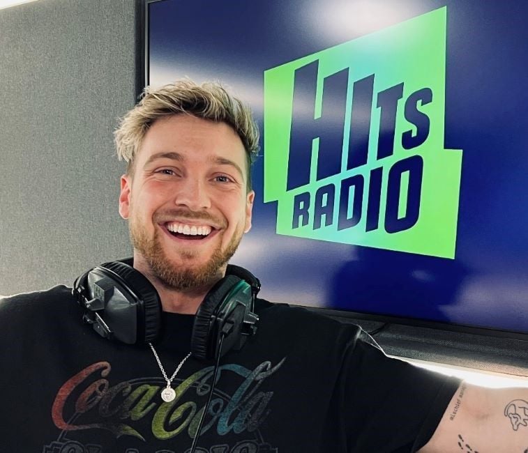 Sam Thompson at Hits Radio station