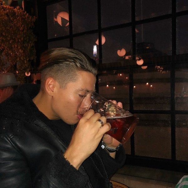 Sam Vanderpump while having a beer