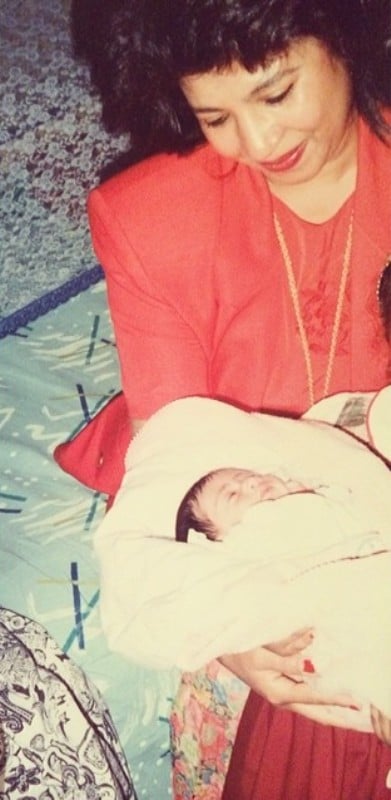 Sama Kamel as an infant