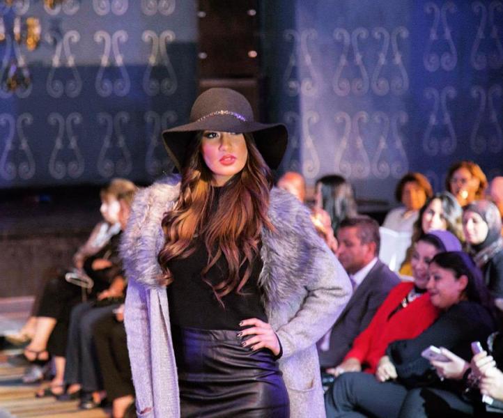 Sama Kamel, while walking the ramp at the 2015 Cairo Fashion Week