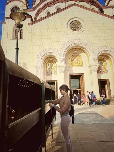 Samantha Ruth Prabhu in a church