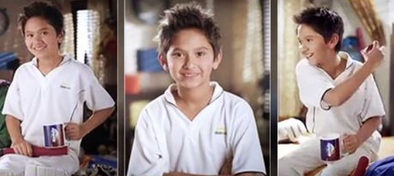 Samar Jafri as a child artist in the advertisement for Horlicks