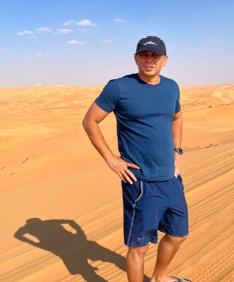 Samaresh Singh during a trip