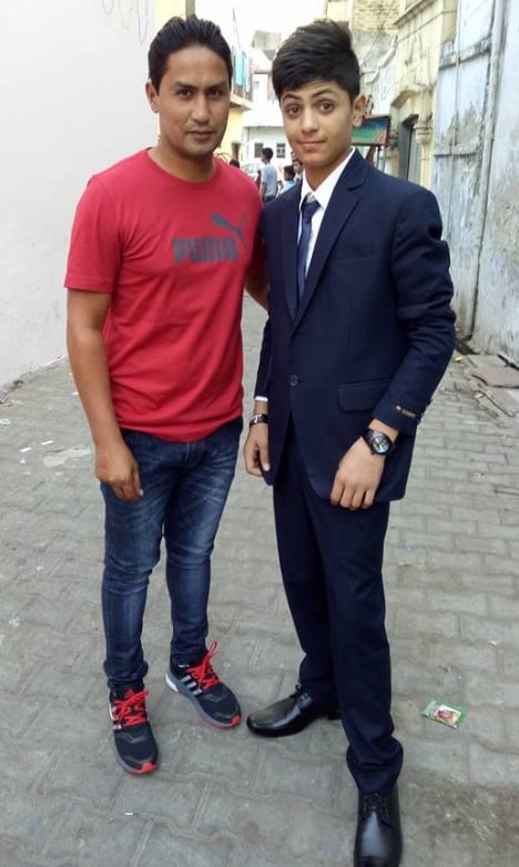 Sameer Rizvi with his maternal uncle, Tankeeb Akhtar (left)