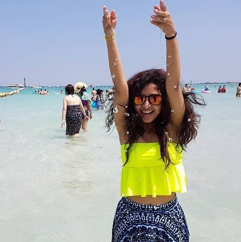 Sana Amin Sheikh during her vacation