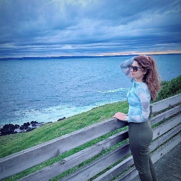 Sana Raees Khan during a trip