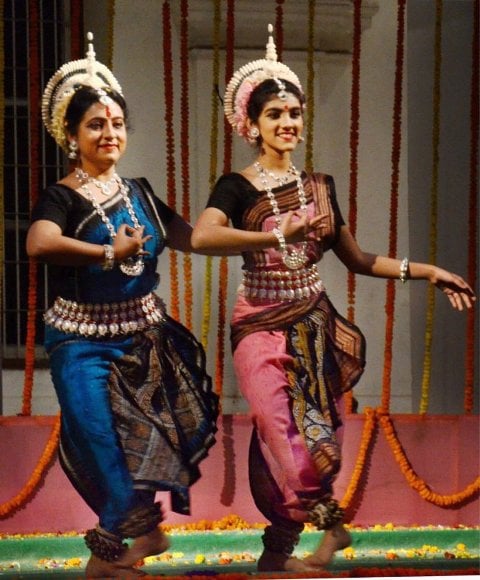 Sana Ganguly performing with her mother
