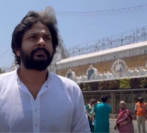 Sandeep Madhav in a temple