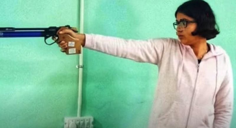 Sandhu during one of her training