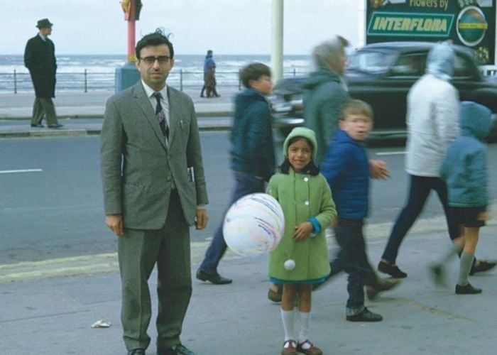 Sandhya Suri with her father in the documentary I For India