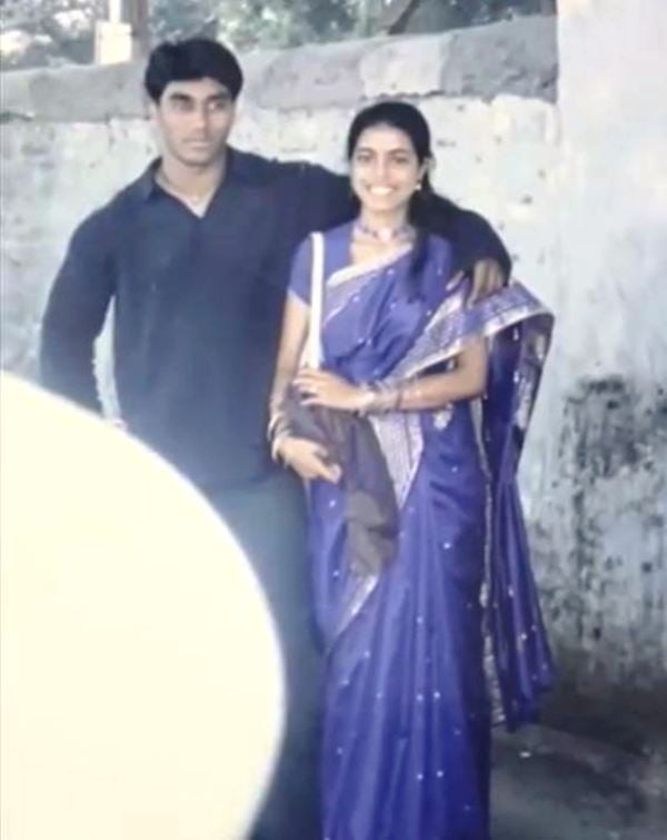 Snehal Chougule and Sangram Chougule during the early days of their relationship