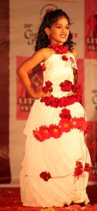 Saniya Iyappan at a talent show in Cochin