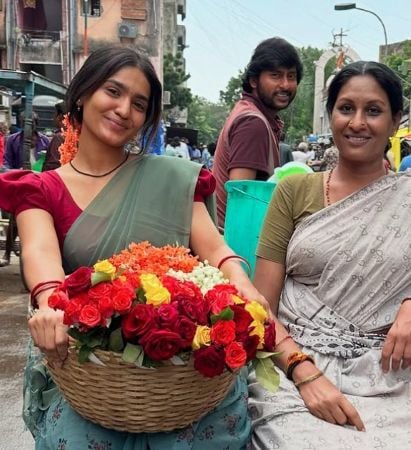 Saniya Iyappan (left) in a scene from the Tamil film Sorgavaasal