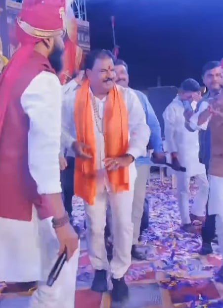 Sanjay Gaikwad while dancing at an event