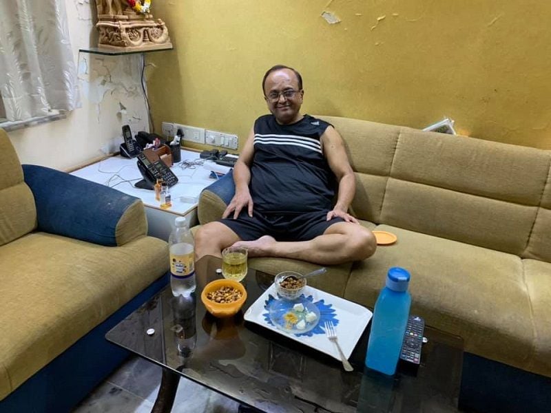 Sanjay Goradia consuming whiskey