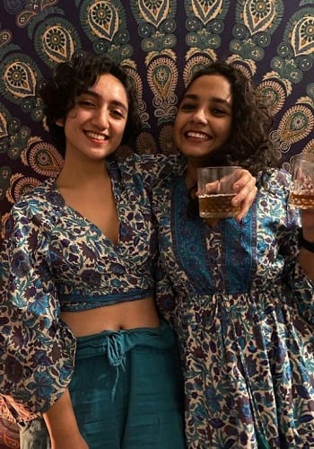 Sanjeeta Bhattacharya consuming alcohol