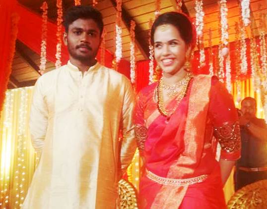 Charulatha and Sanju Samson