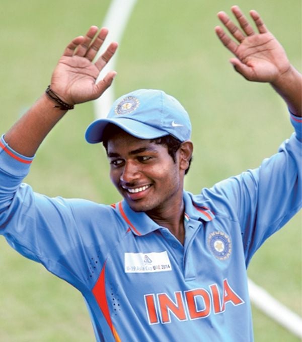 Sanju Samson in the India U19 jersey